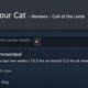 A Steam user reviews the game Cult of the Lamb.